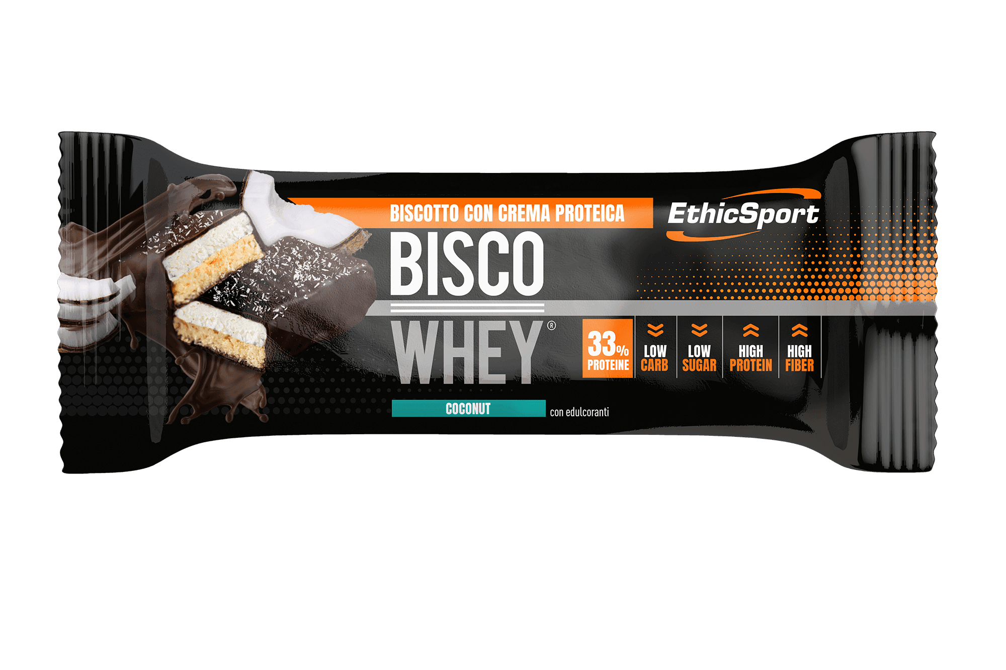 Bisco Whey - High Protein Bar - Coconut - Box Da 18 Pz