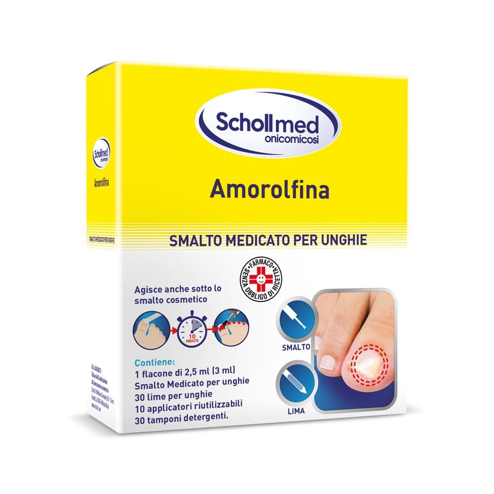 Schollmed Onicomicosi 5% Smalto Medicato, Trattamento Micosi Per Unghie, Flacone
