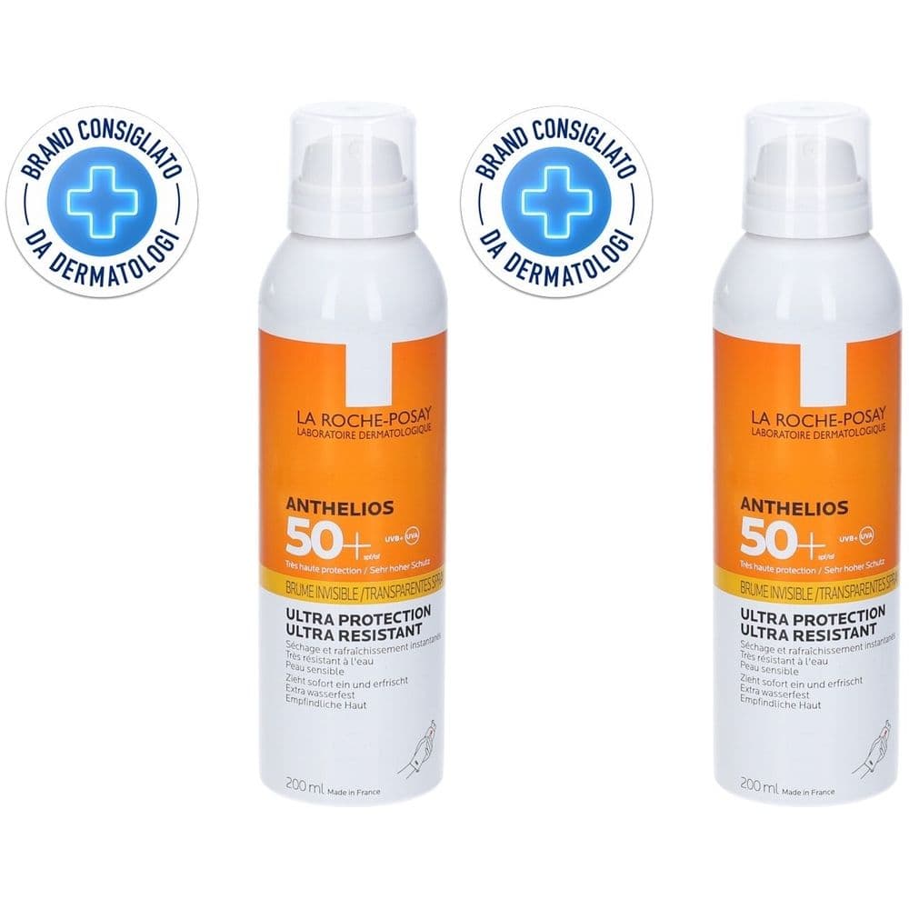 La Roche-Posay Anthelios Spray Corpo Invisibile SPF 50+ 200 ml Protezione Corpo Opacizzante