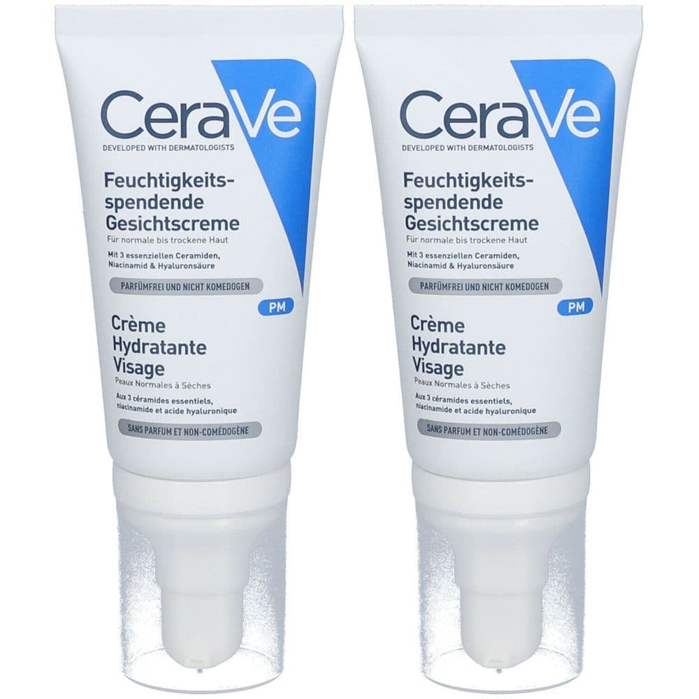 CeraVe Crema Viso Idratante PM con Acido Ialuronico, Niacinamide e 3 Ceramidi Essenziali