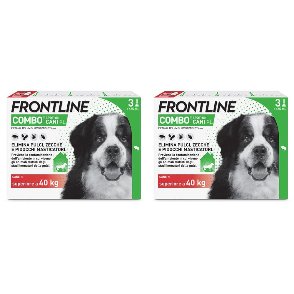 Frontline Combo Cani Pipette, Antiparassitario per Cani (+40Kg) Contro Pulci, Zecche E Pidocchi