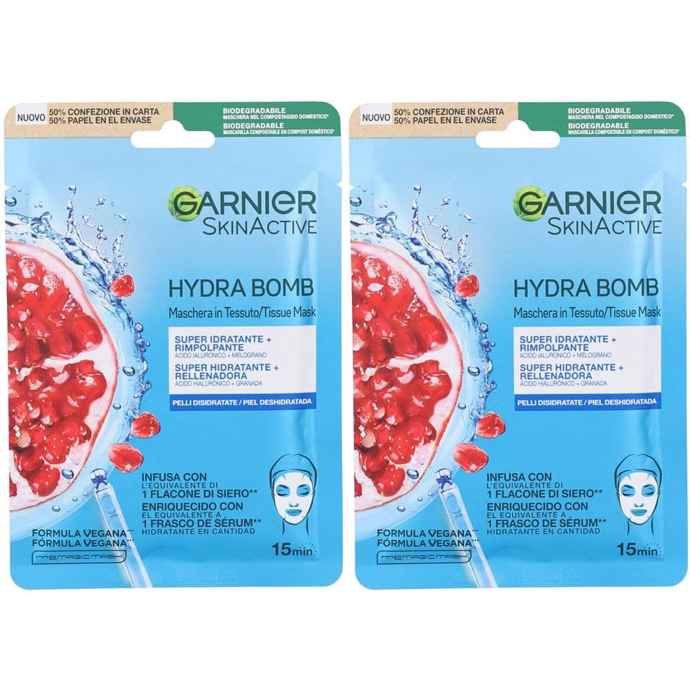 Garnier Maschera in Tessuto Super Idratante Energizzante per pelli da dissetare