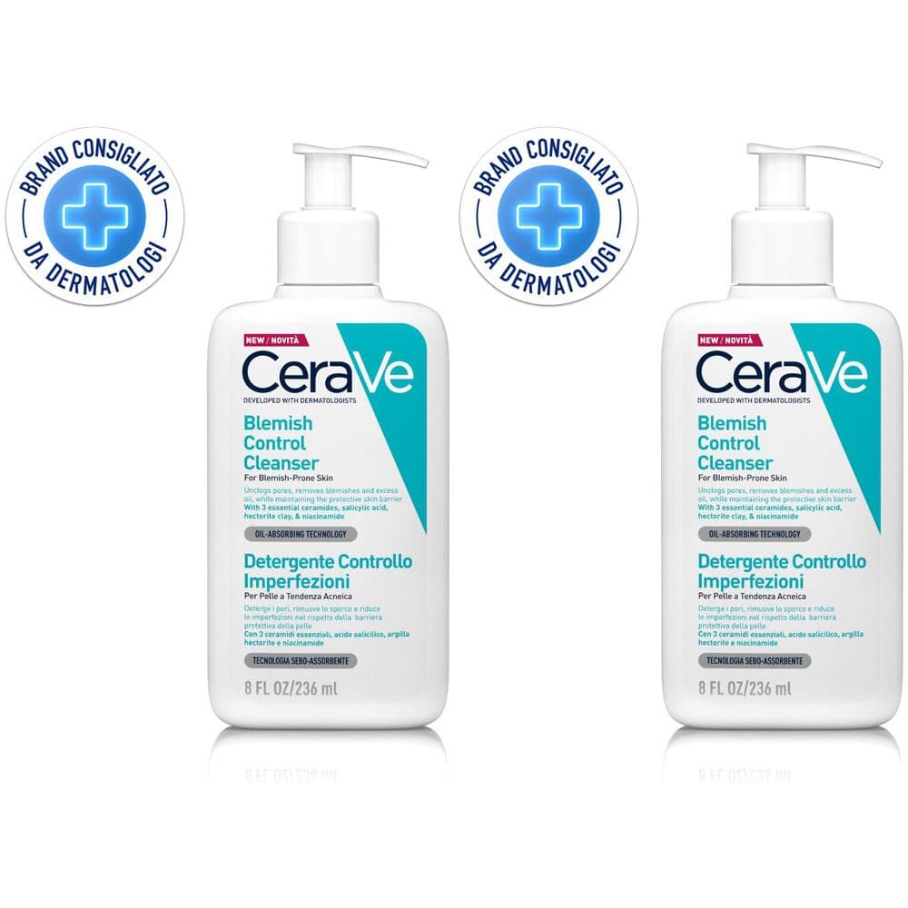 CeraVe Detergente anti imperfezioni Deterge i pori, rimuove lo sporco e le imperfezioni 236 ml