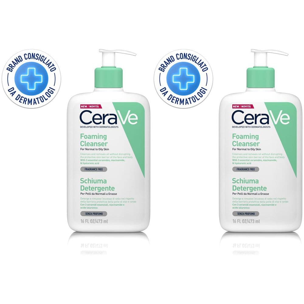 CeraVe Schiuma Detergente Viso Pelle Grassa Seboregolatrice 473 ml
