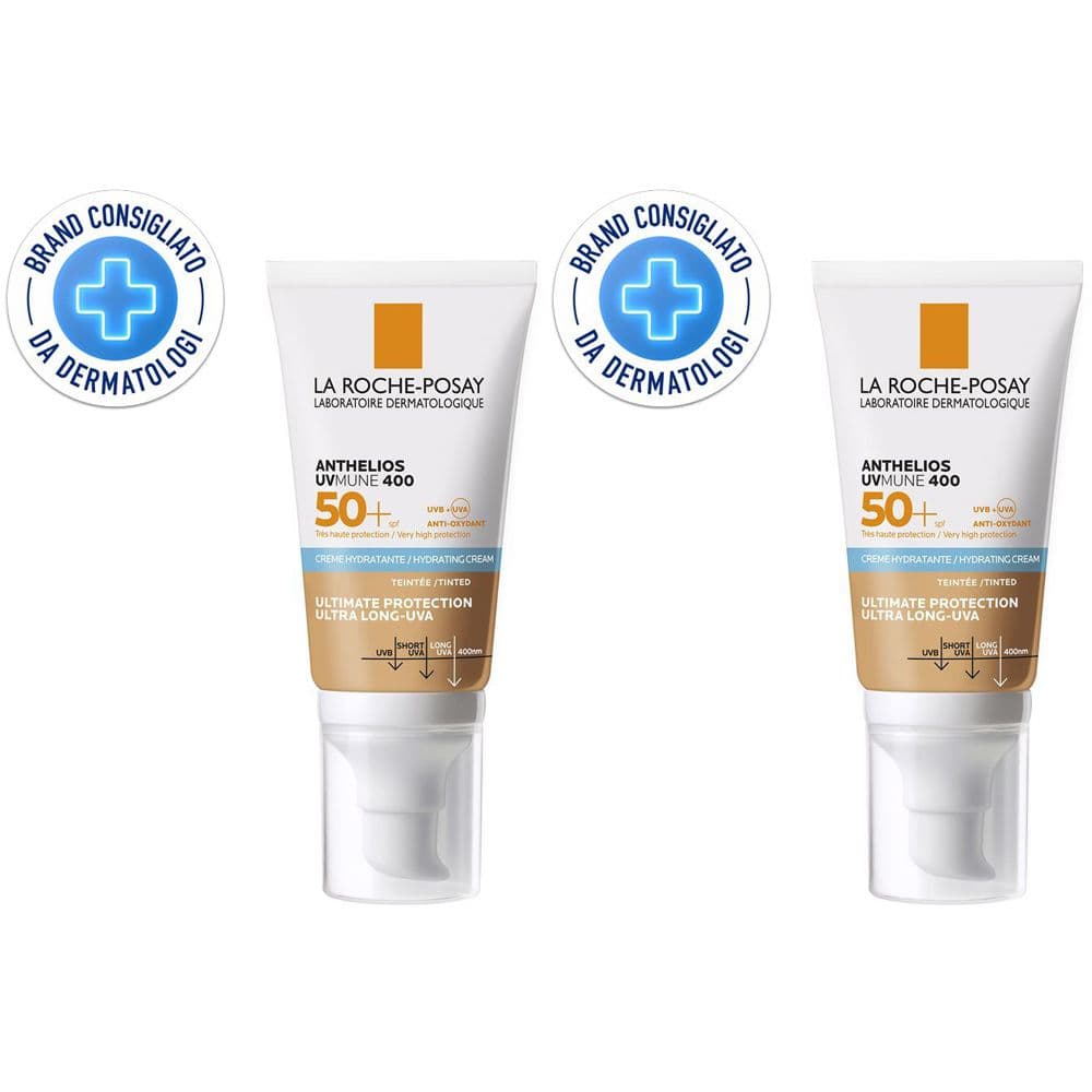 La Roche-Posay Anthelios UVMune 400 Crema Idratante colorata che offre protezione estrema da UVA Ultra Lunghi SPF50+ 50 ml