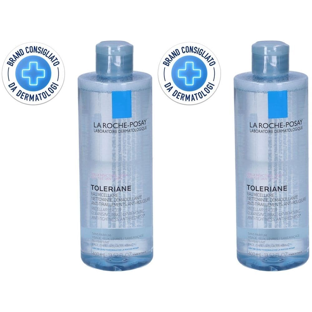 La Roche-Posay Detergente Viso Acqua Micellare per pelle reattiva Senza Profumo 400 ml