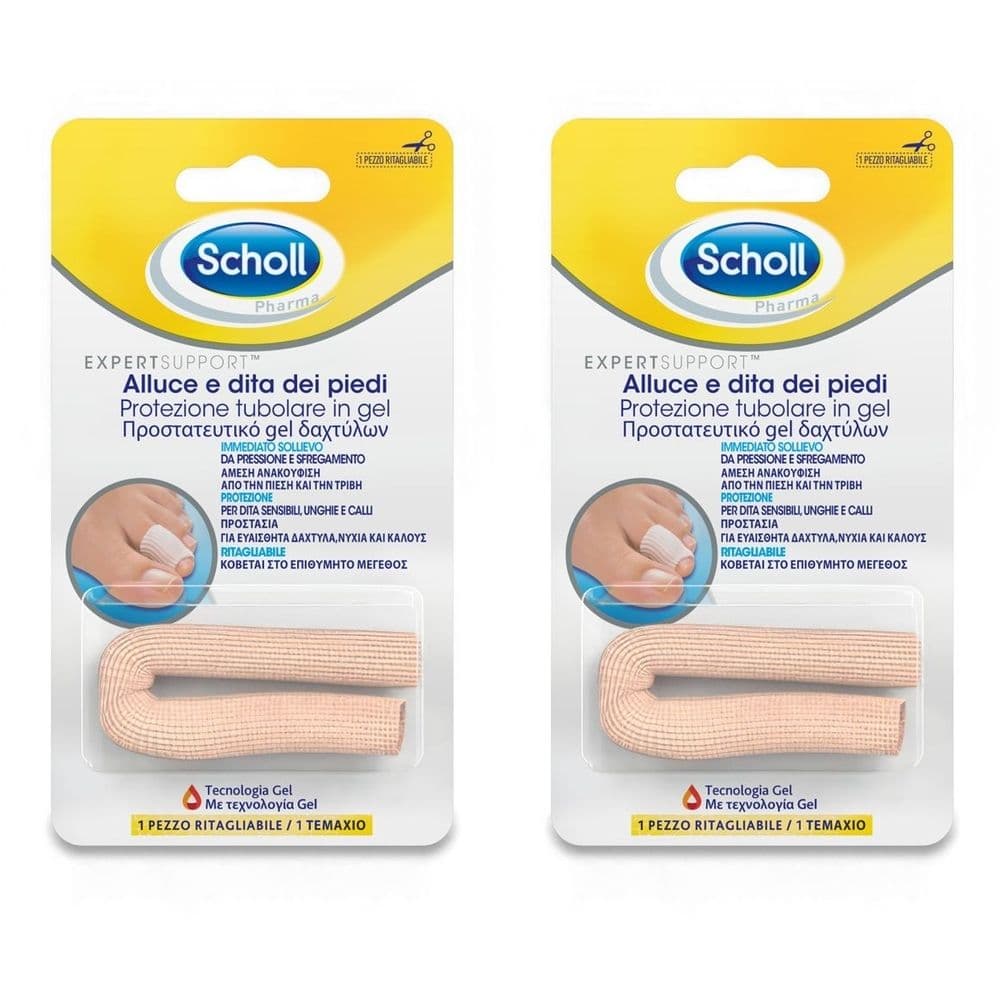 Scholl Protezione Tubolare in Gel per Alluce e Dita dei Piedi, 1 Pezzo Ritagliabile
