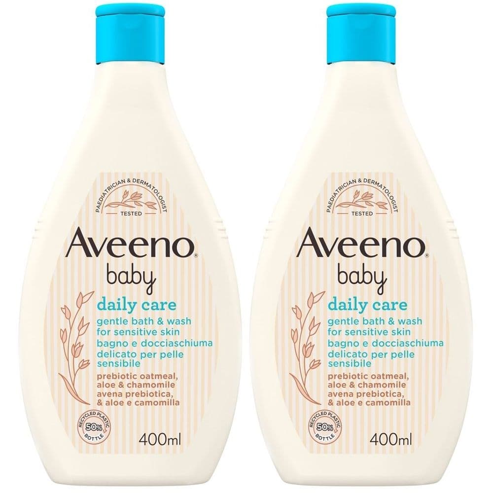 Aveeno Baby Daily Care Bagnodoccia per Bagnetto Neonati con Avena e Senza Sapone 400 ml