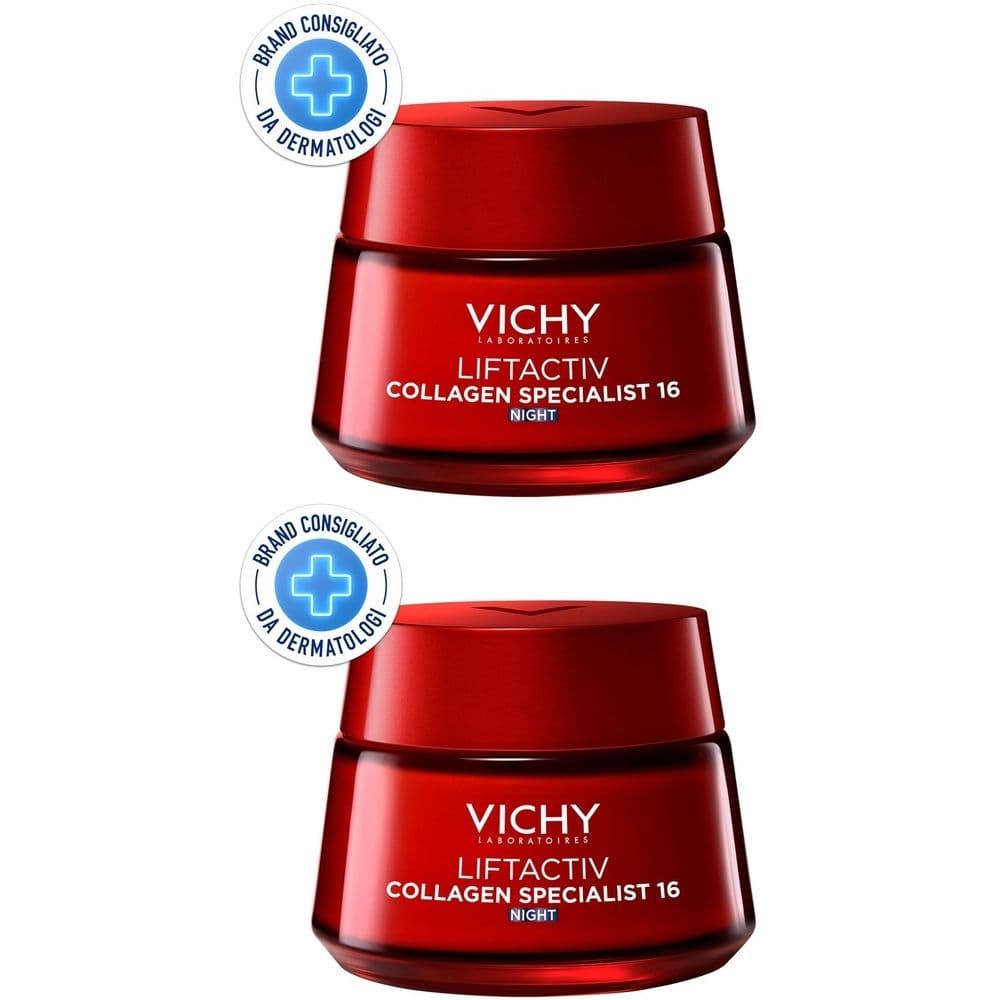 Vichy Liftactiv Collagen Specialist 16 Crema Notte: Corregge 16 segni dell'età
