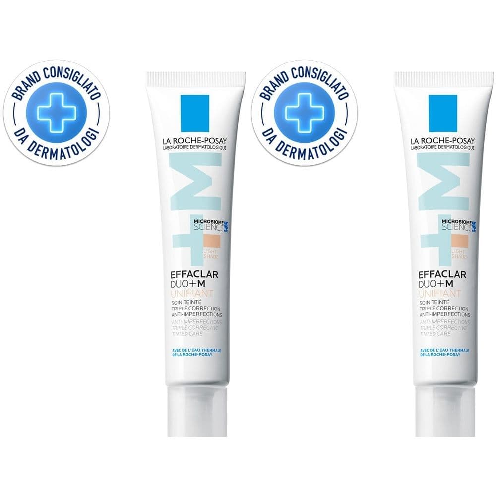 La Roche-Posay Effaclar Duo+M Unifiant Light trattamento correttivo uniformante e purificante con nuovo attivo phylobioma e niacinamide per pelle mista, grassa o a tendenza acneica 40ml