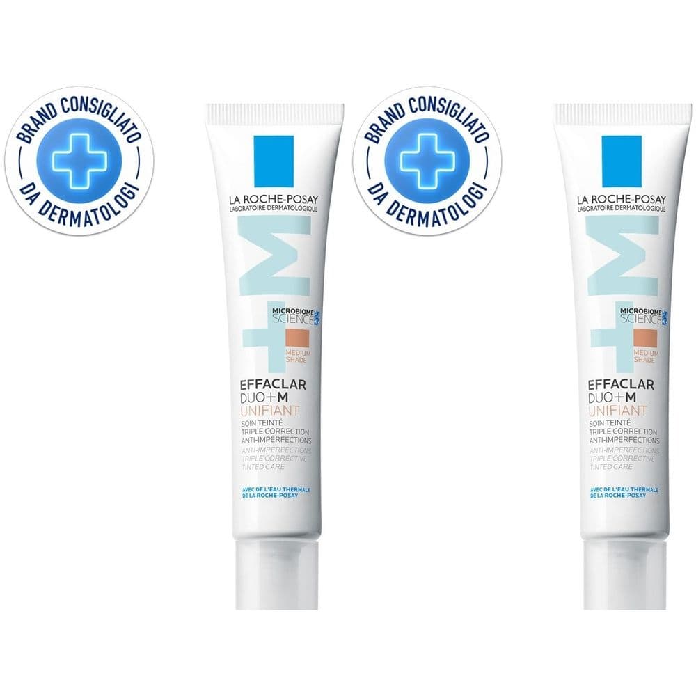 La Roche-Posay Effaclar Duo+M Unifiant Medium trattamento correttivo uniformante e purificante con nuovo attivo phylobioma e niacinamide per pelle mista, grassa o a tendenza acneica 40ml