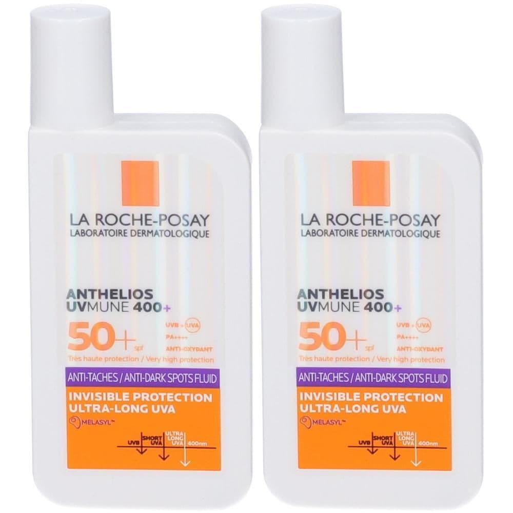 La Roche-Posay Anthelios UVMune 400+ Fluido Anti-macchie SPF50+ 50ml potenziato da Melasyl™