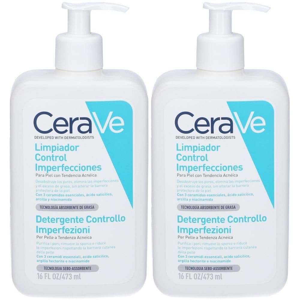 CeraVe Detergente Controllo Imperfezioni, Per Pelli a Tendenza Acneica, Con Acido Salicilico e Tecnologia Sebo-Assorbente, 473 ml