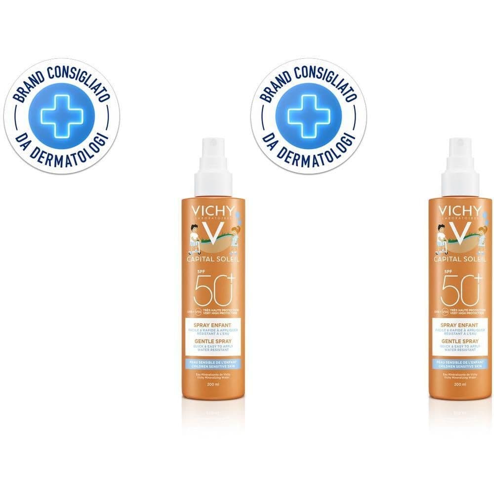 Vichy Capital Soleil Spray Solare Dolce Bambini Spf 50+ Protezione elevata 200 ml