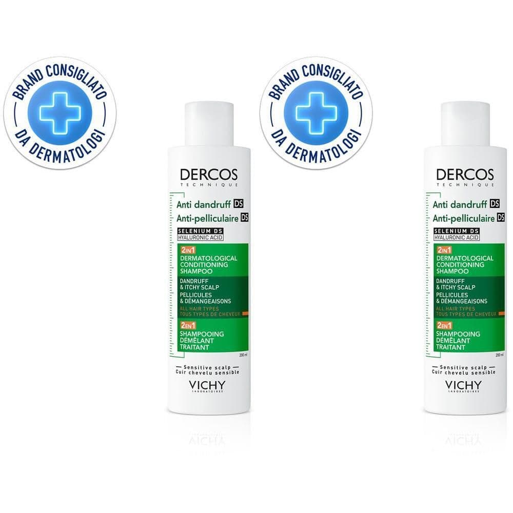 Vichy Dercos 2in1 Shampoo + Balsamo Anti-forfora DS​ trattante dermatologico 200ml
