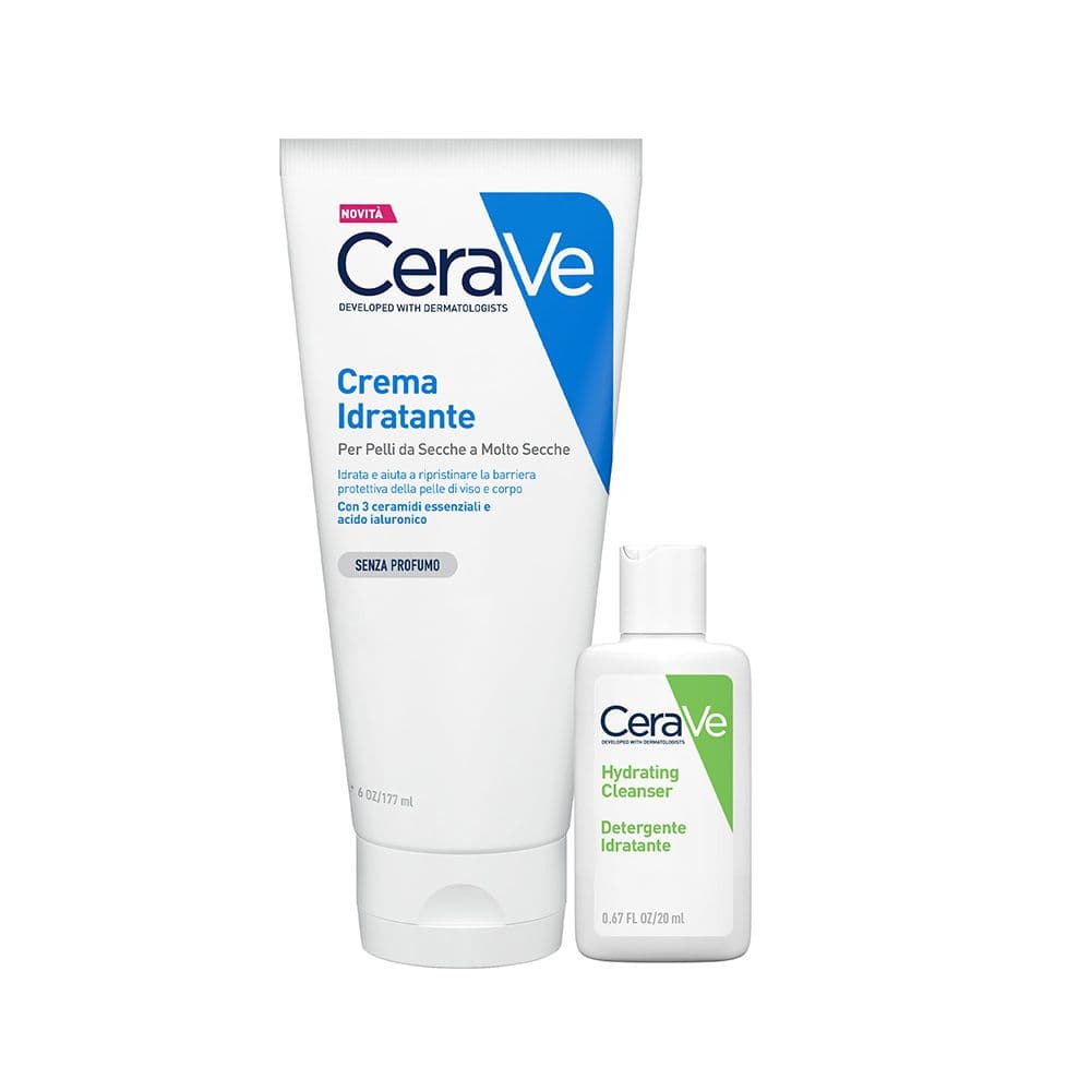 CeraVe Kit Corpo Crema Idratante e Detergente Idratante da viaggio