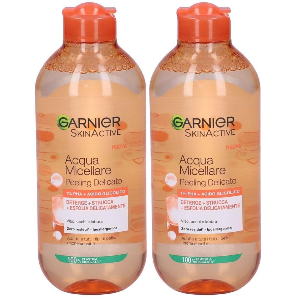 Garnier Skinactive Acqua Micellare Peeling Delicato 1% PHA + Acido Glicolico, 400ml
