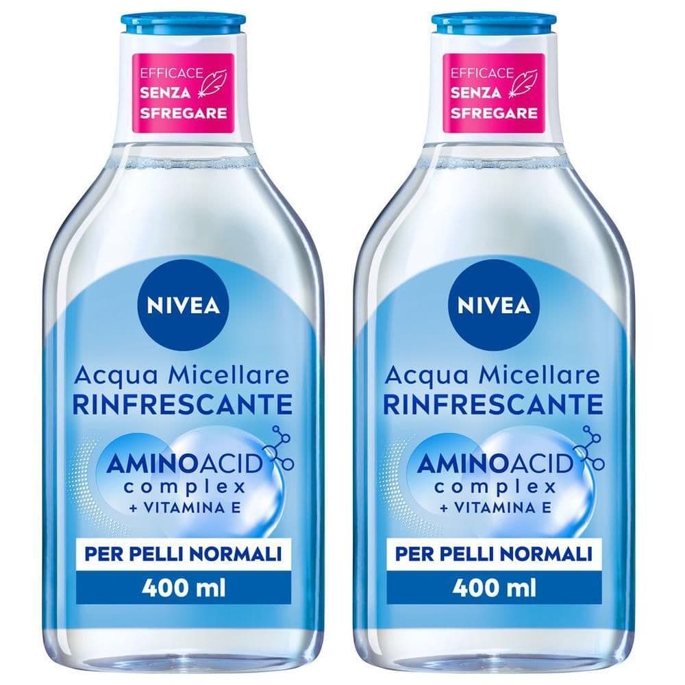 Nivea Micellair 5in1 Acqua Micellare Rinfrescante 400 ml, Detergente viso e occhi struccante