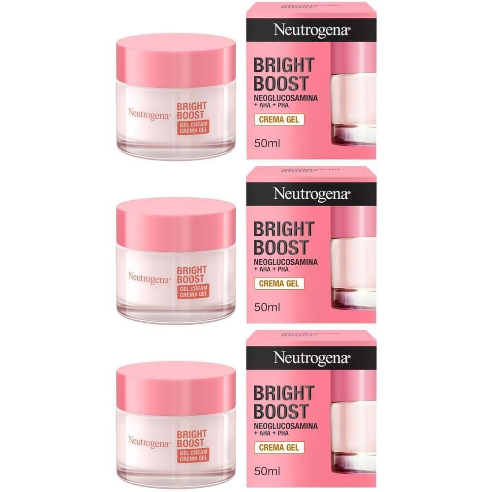 Neutrogena Bright Boost Crema Idratante Viso, Crema Gel Illuminante, Neoglucosamina