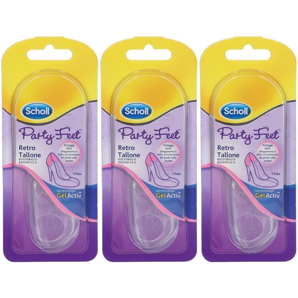 Scholl Party Feet Retro Tallone Fascia in Gel Trasparente