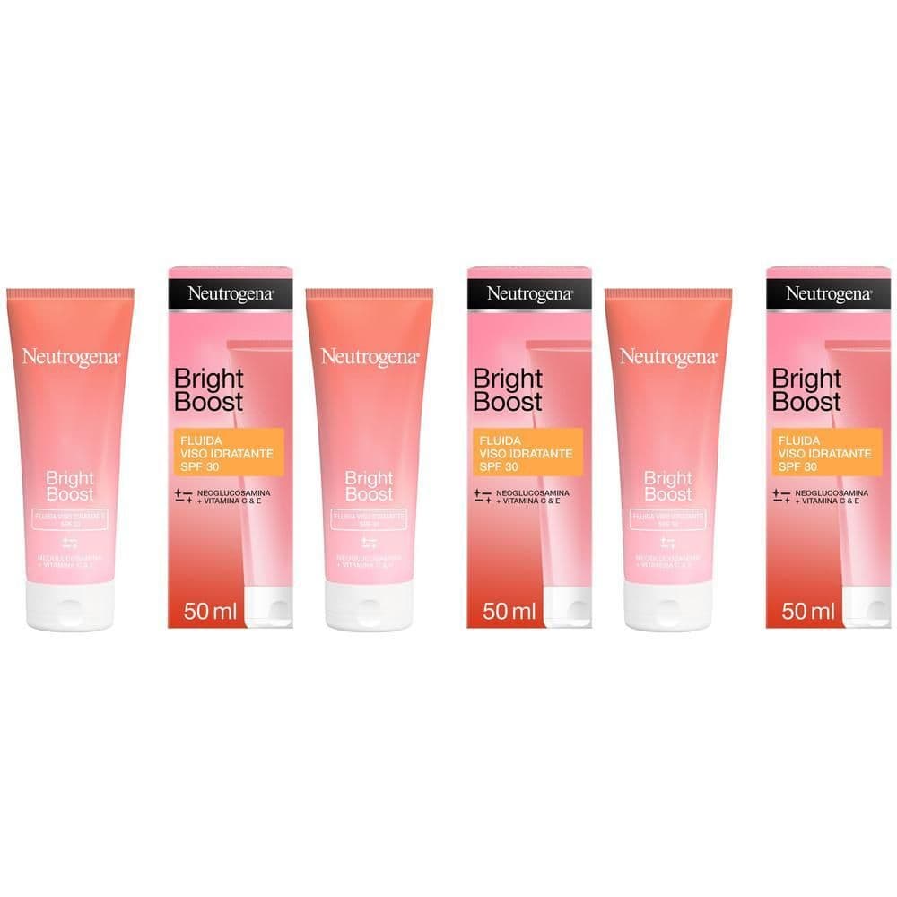 Neutrogena Bright Boost Fluido Viso Idratante, Protezione Solare Viso SPF 30