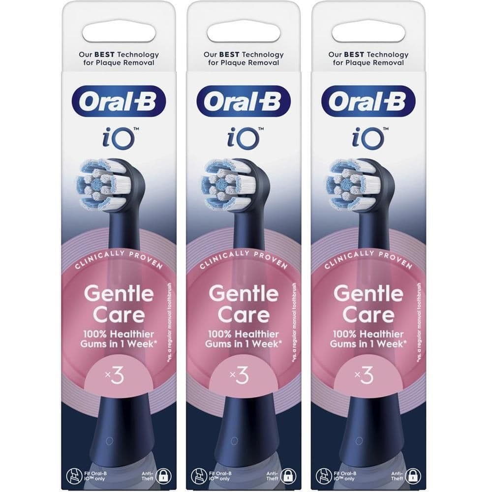 Oralb Power Ricarica Io Gentle Clean Black 3 Pezzi