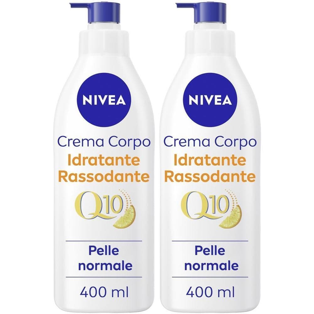 Nivea Q10 Crema Corpo Idratante Rassodante 400 ml, Crema corpo rassodante e idratante pelli normali