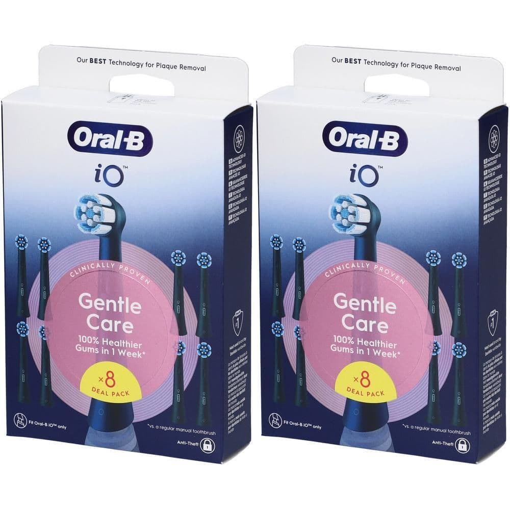 Oral-B Power Ricarica iO Gentle Clean Black 8 Pezzi