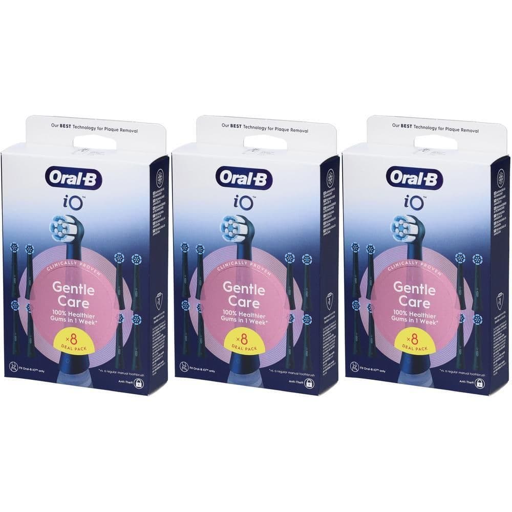 Oral-B Power Ricarica iO Gentle Clean Black 8 Pezzi