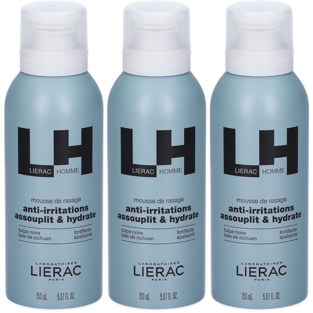 LIERAC Homme Mousse Rasatura Anti-irritazione Idratante Lenitiva