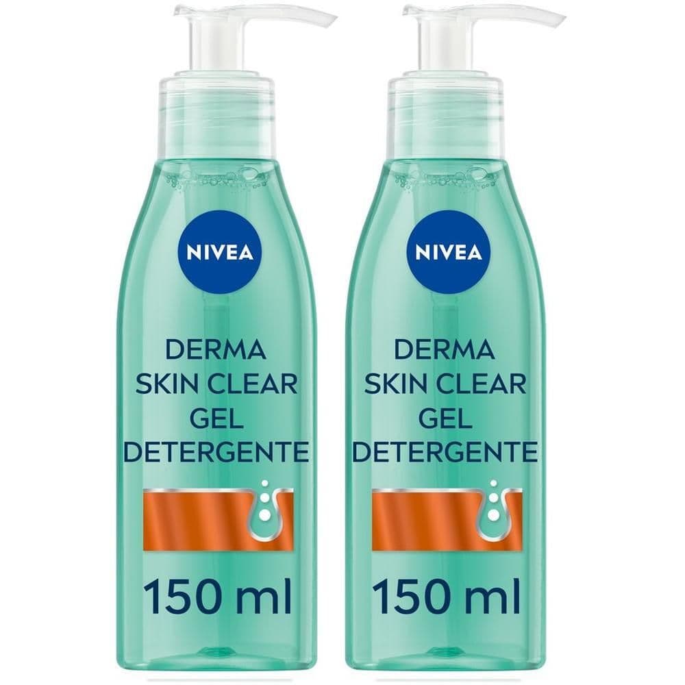 Nivea Derma Skin Clear Gel Detergente Viso Anti-Imperfezioni 150 ml per la cura della pelle grassa