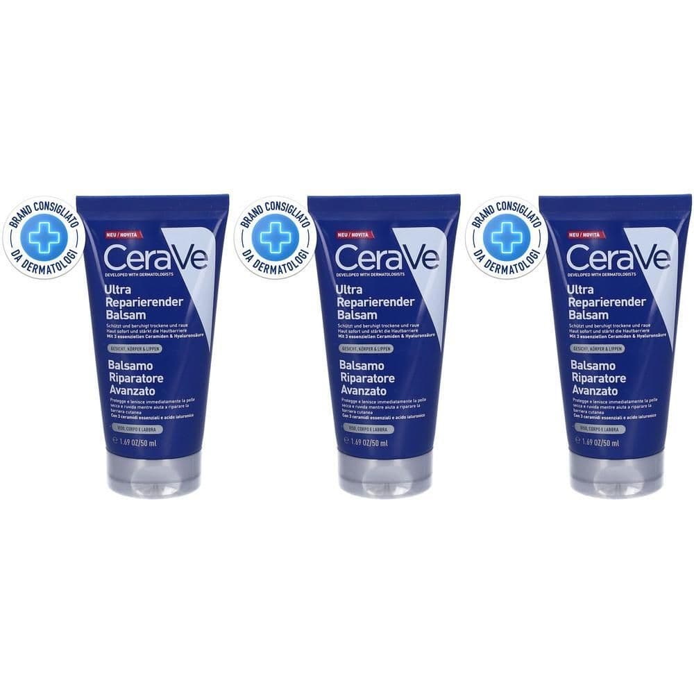 CeraVe Balsamo Riparatore, Per Pelli Molte Secche, Screpolate e Danneggiate, 50 ml