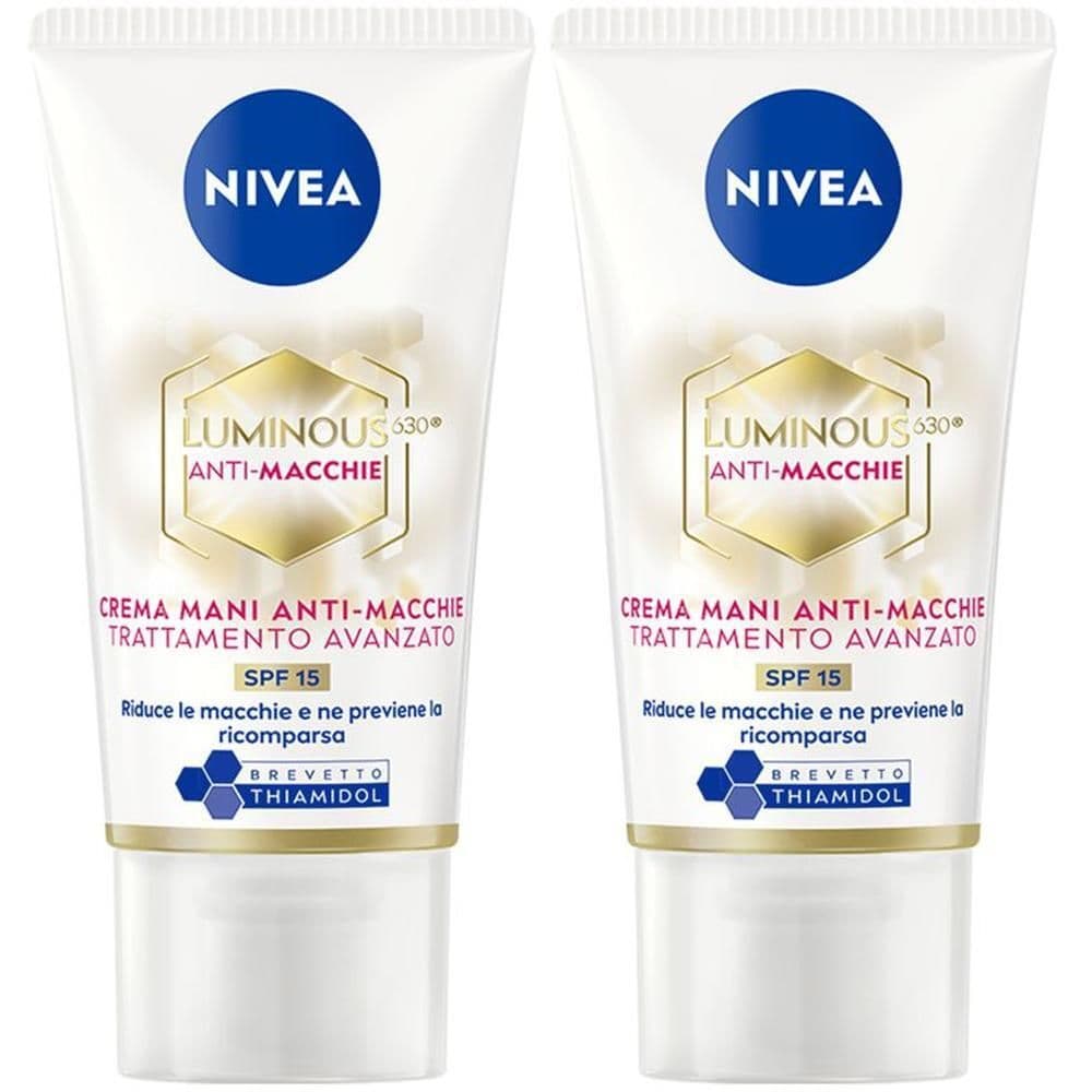 Nivea Luminous630 Crema Mani Anti-Macchie Trattamento Avanzato SPF 15 50 ml, Crema mani antietà