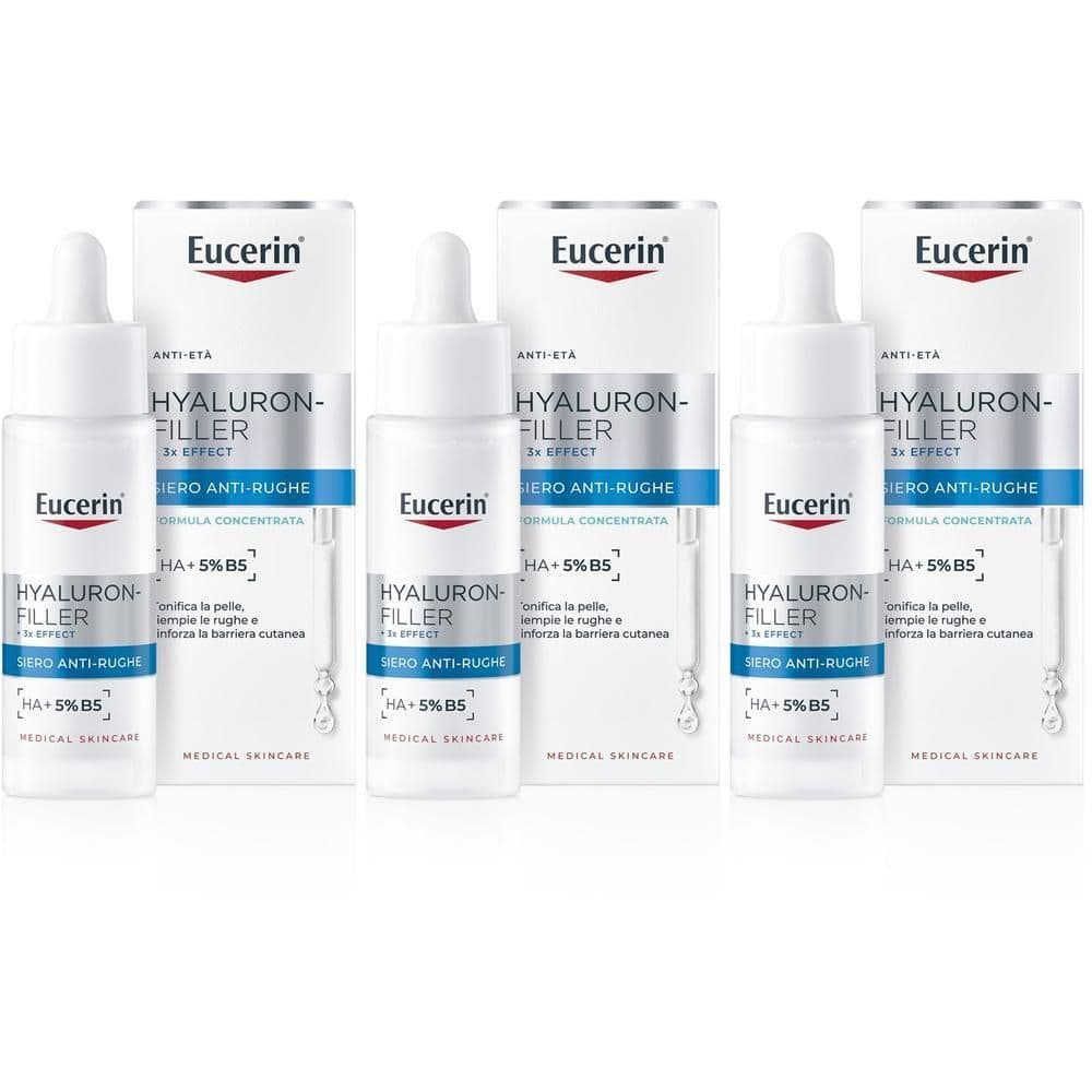 Eucerin Hyaluron-Filler + 3X Effect Siero Viso Anti-Rughe