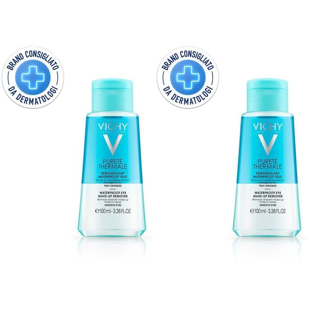 Vichy Pureté Thermale Struccante Occhi Bifase Waterproof 100 ml per occhi e labbra
