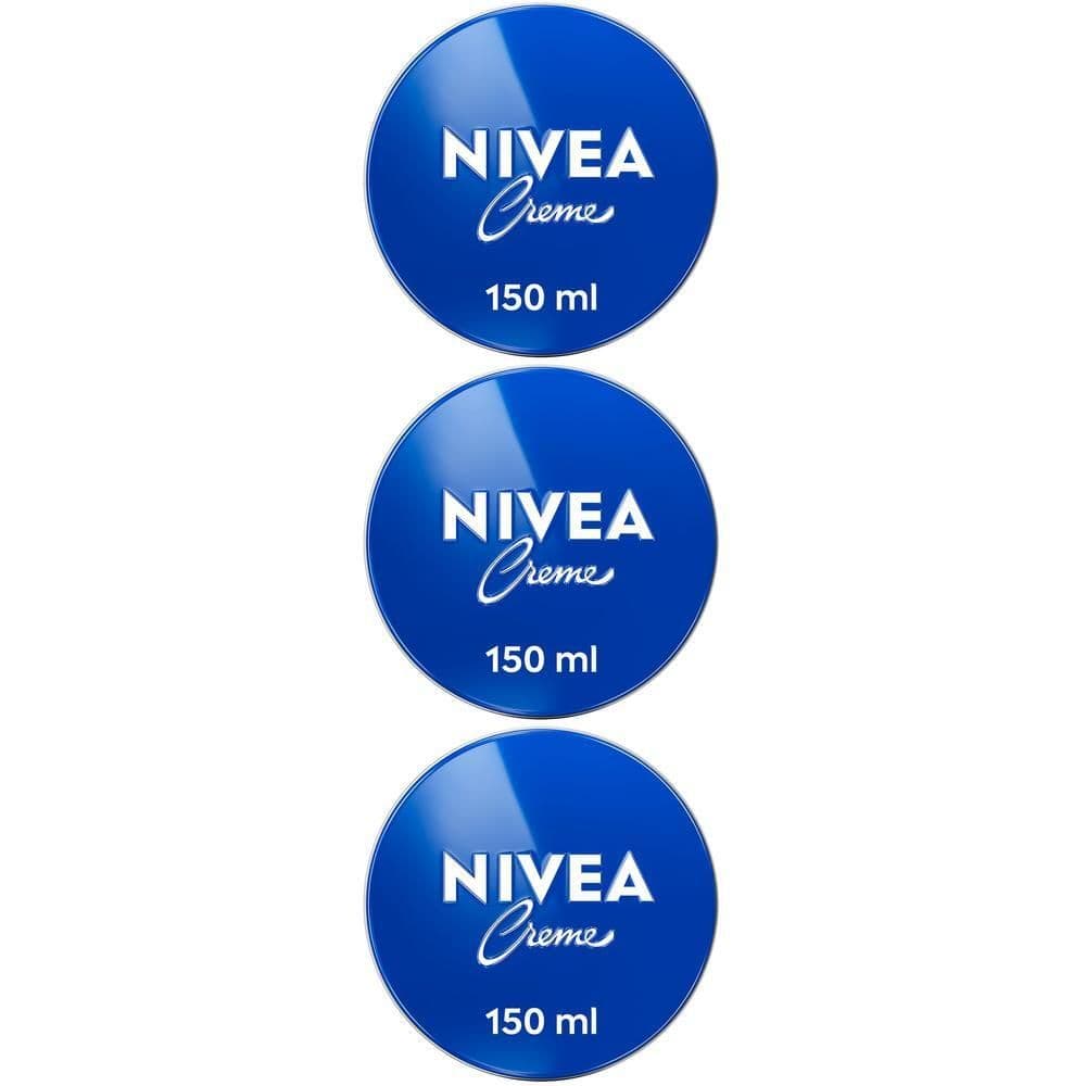 Nivea Creme 150 ml, Crema idratante corpo, viso e mani multiuso con Eucerit, Glicerina e Pantenolo