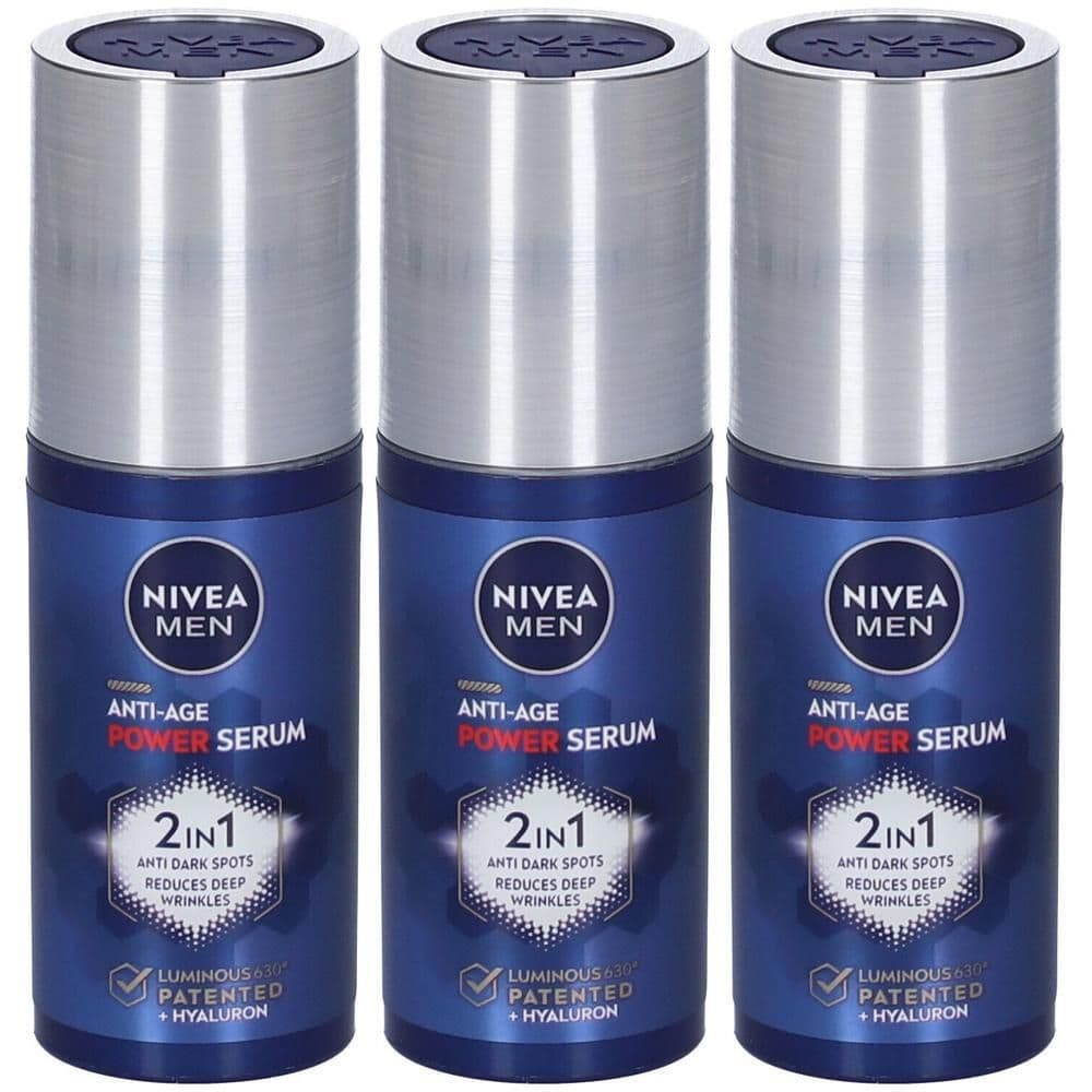 Nivea Men Anti-Age Power Serum Anti-Macchie 30 ml, Siero viso uomo antirughe e macchie