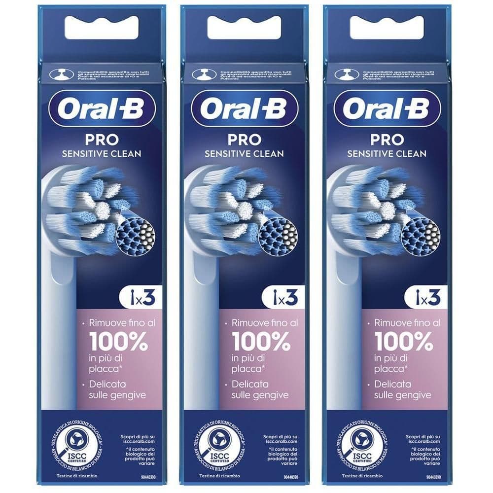 Oralb Power Refill Eb60-3 Sensitive Clean 3 Pezzi