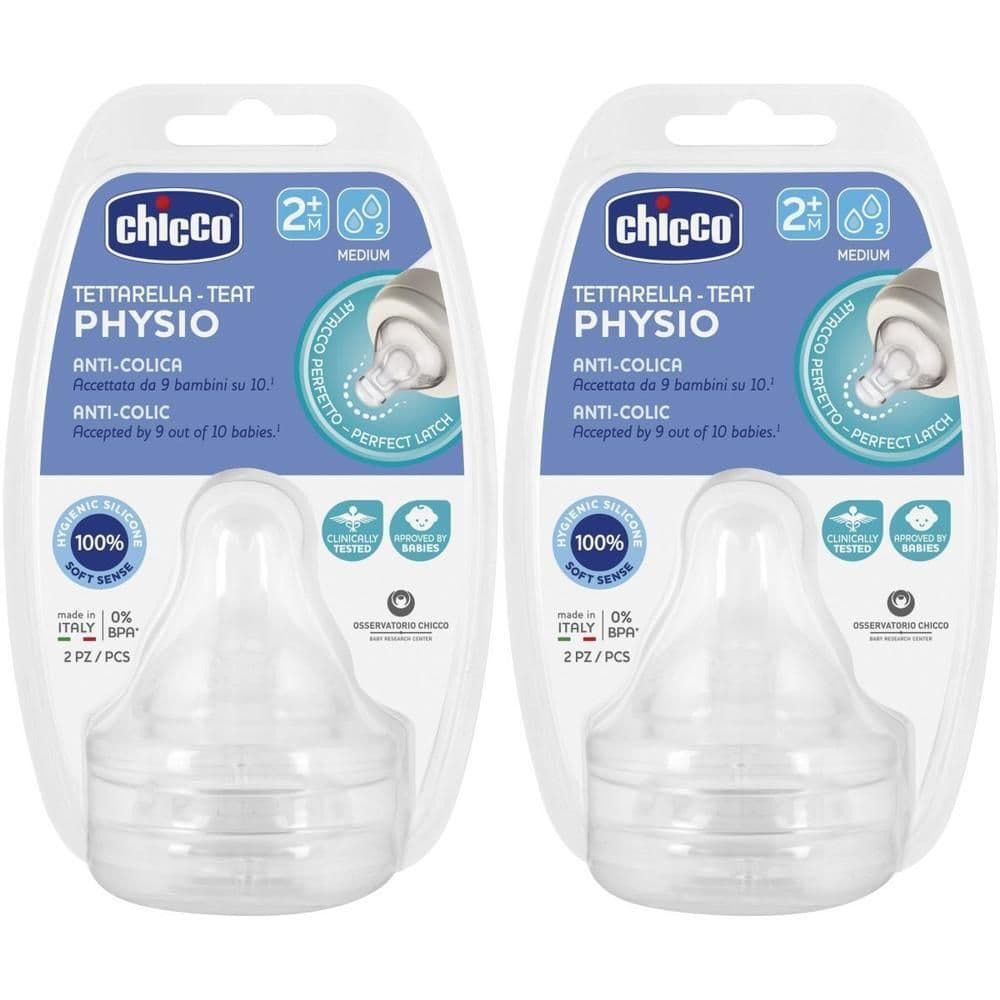 Chicco Tettarella Perfect 5 2M In Silicone 2 Fori 2 Pezzi