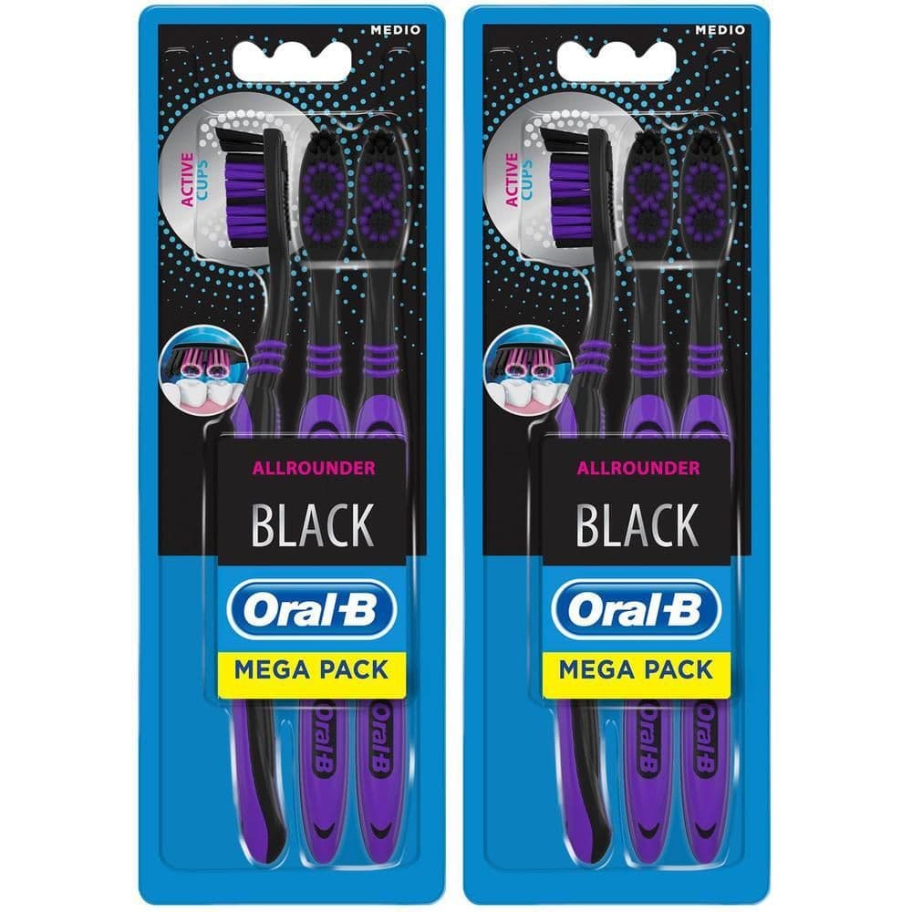 Oralb All Rounder Black Spazzolino Manuale 3 Pezzi