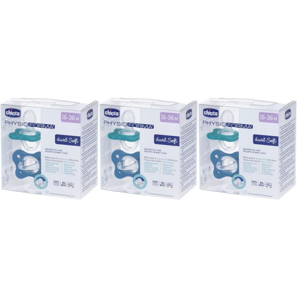 Chicco Dual Soft Succhietto Azzurro 16-36 Mesi