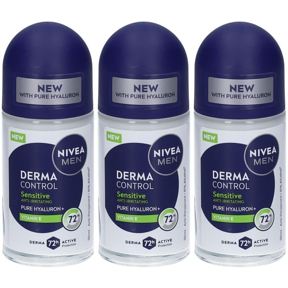 Nivea Men Derma Control Sensitive Deodorante Roll-on per Pelle Sensibile