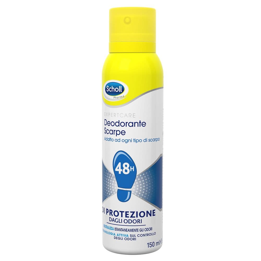 Scholl Deodorante Spray Scarpe, 48h di Protezione dagli Odori