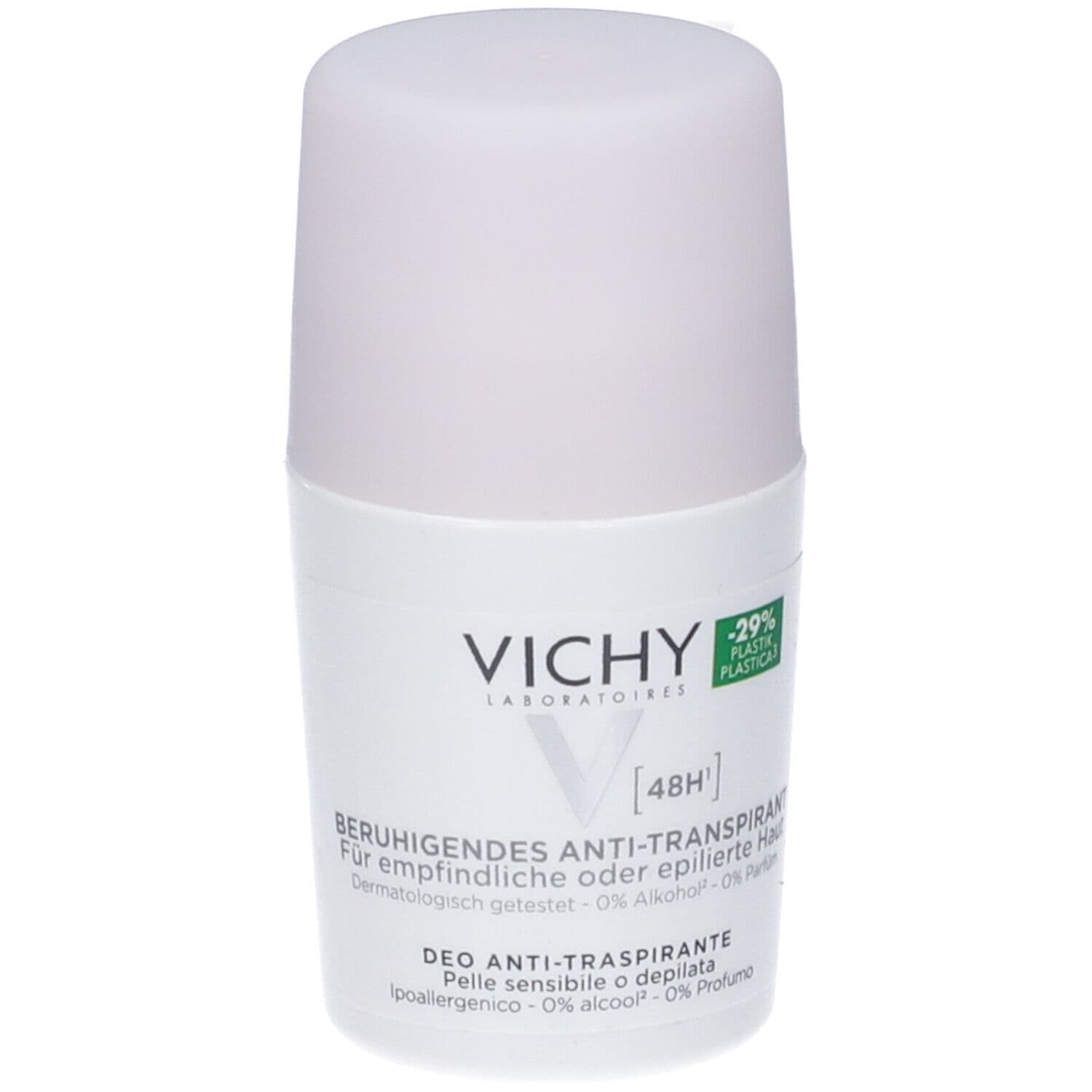 Vichy Deodorante anti-traspirante 48H - Per pelle sensibile o depilata 50 ml efficace per 48 ore