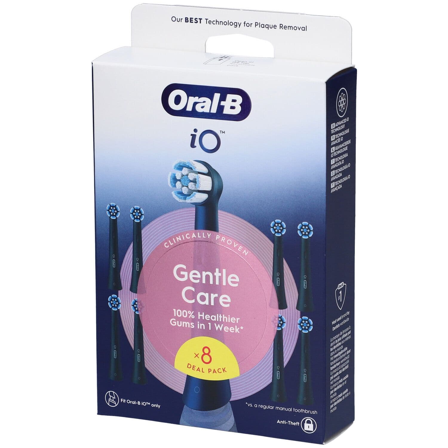 Oral-B Power Ricarica iO Gentle Clean Black 8 Pezzi