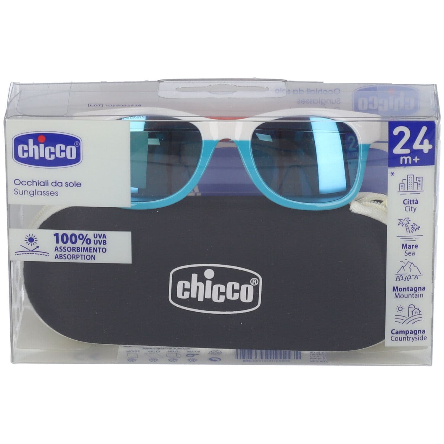 Chicco Occhiali da Sole per Bambini Lenti a Specchio Colore Tiffany 24M+