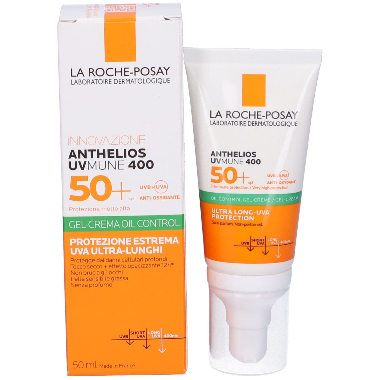 La Roche-Posay Anthelios UVMUNE 400 Gel Crema Oil Control SPF 50+ Senza Profumo 50ml