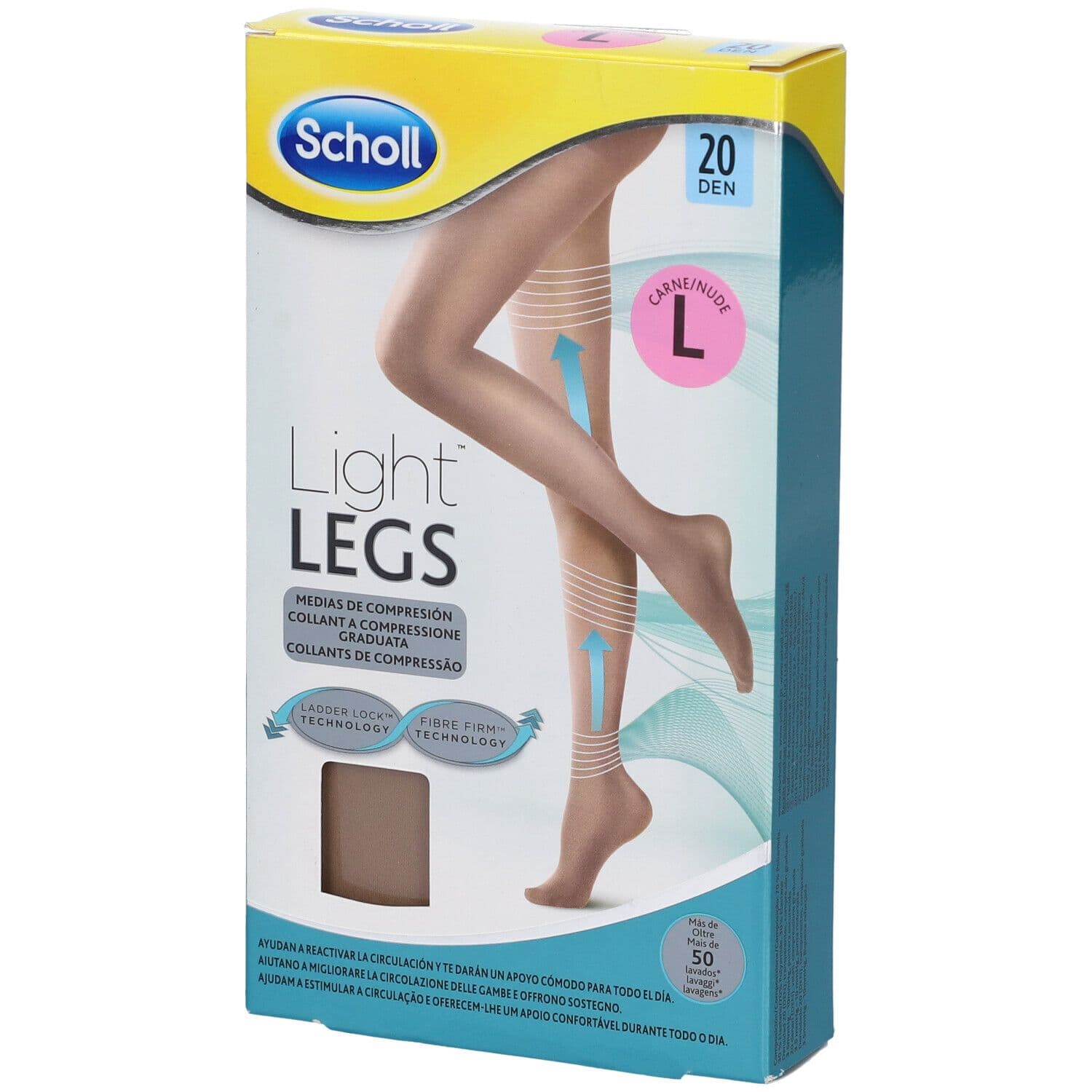 Scholl Lightlegs 20 Denari Taglia L Colore Nude 1 Paio