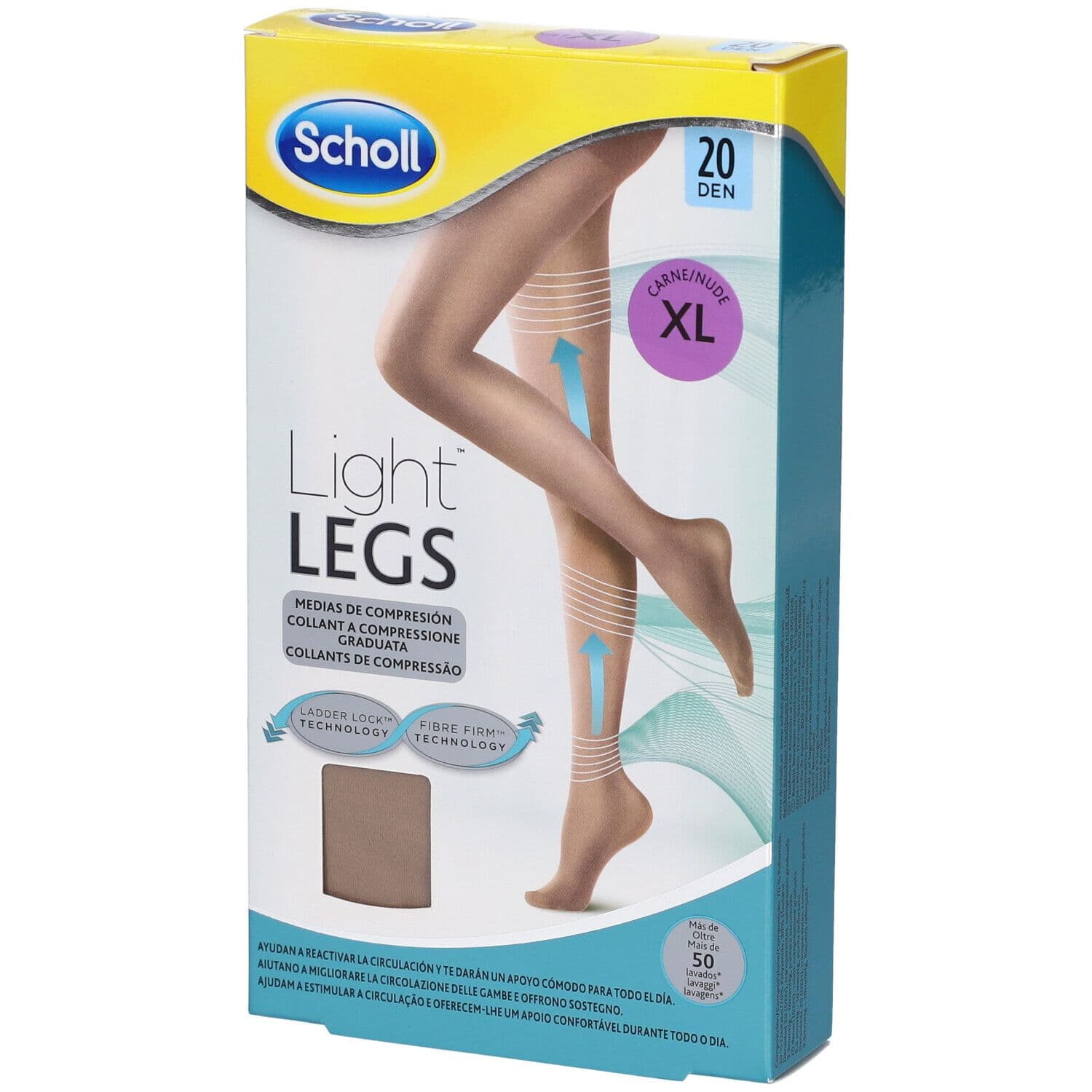 Scholl Lightlegs 20 Denari Taglia Xl Colore Nude 1 Paio