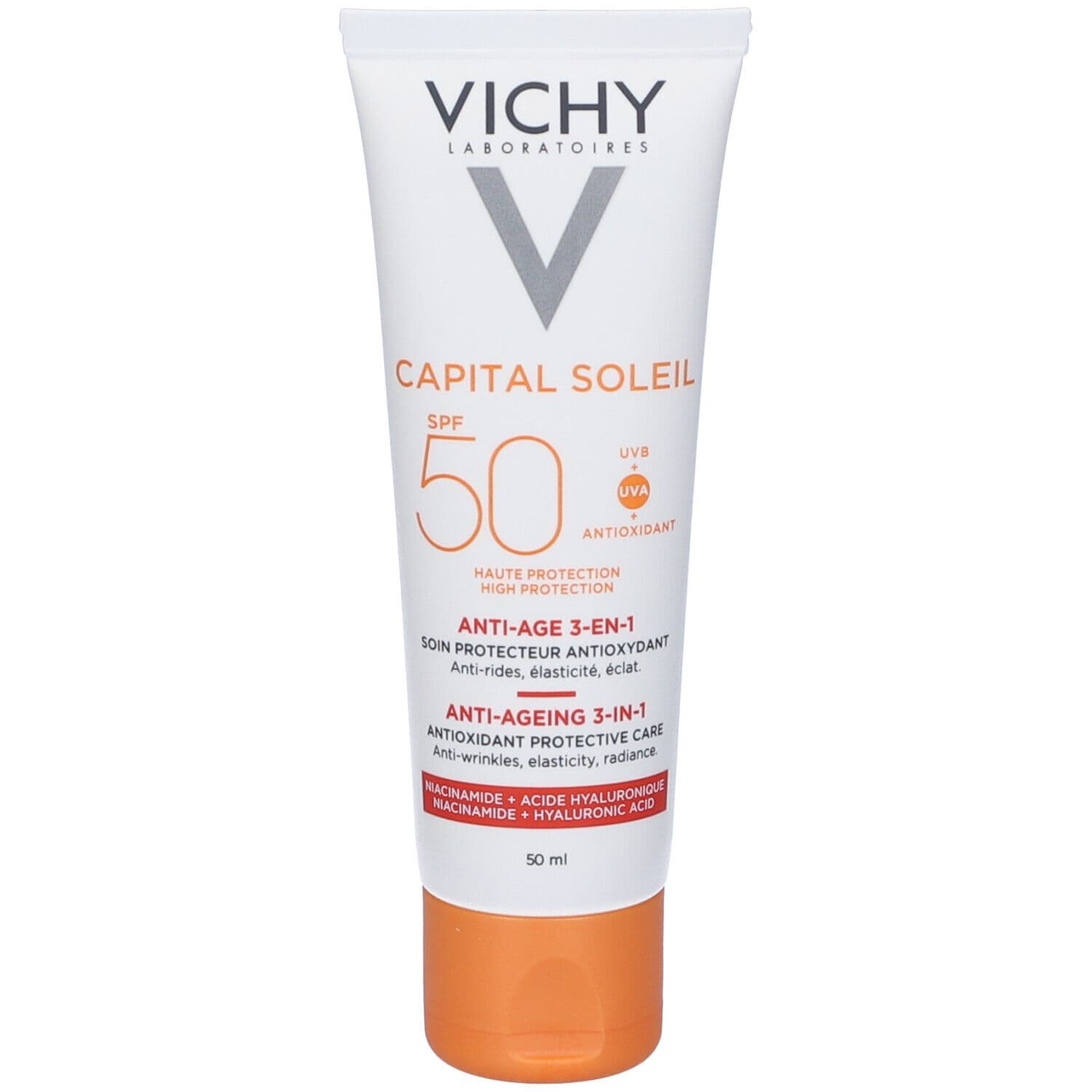 Vichy Capital Soleil Crema Viso Anti-età 3 in 1 Abbronzatura Intensa SPF 50 50 ml
